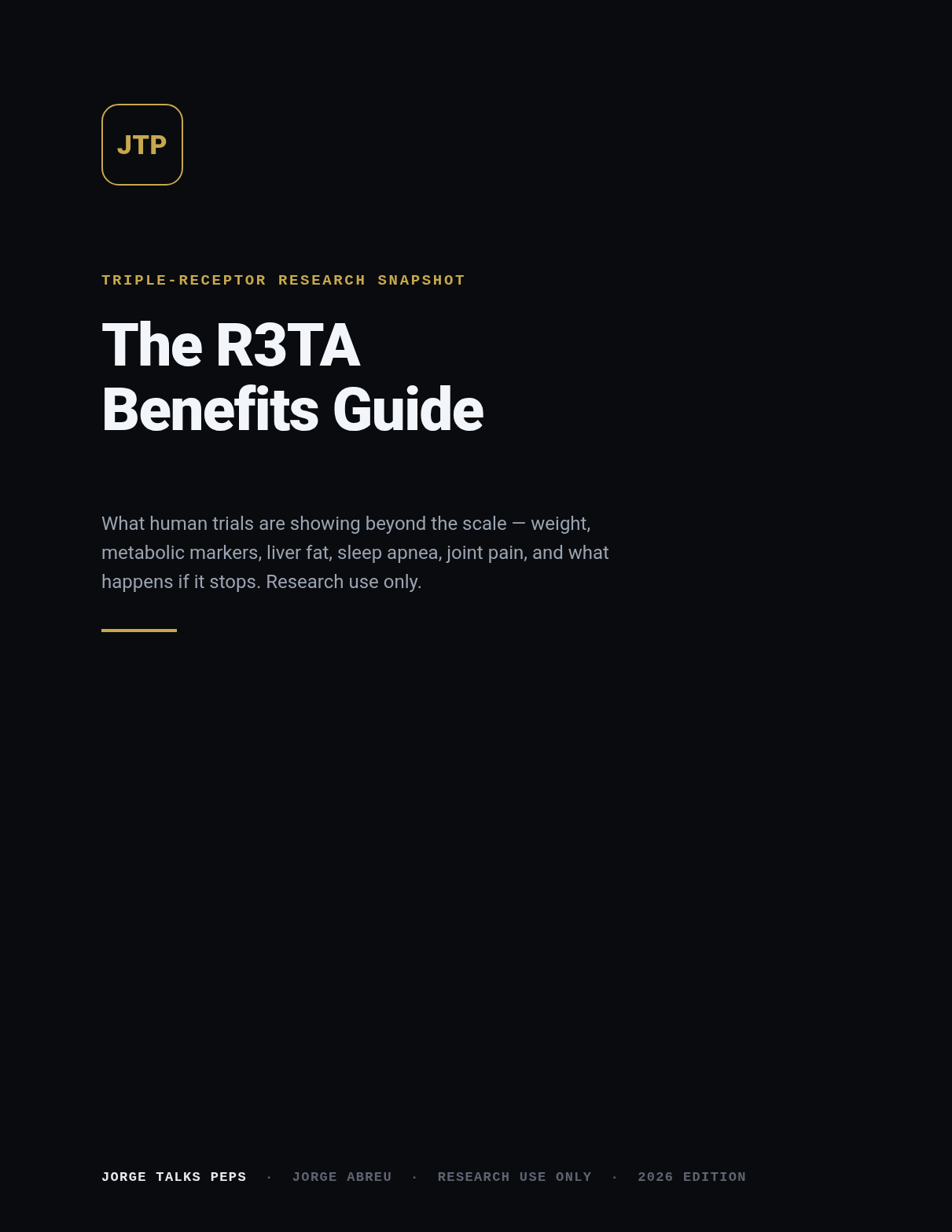 The R3TA Benefits Guide cover